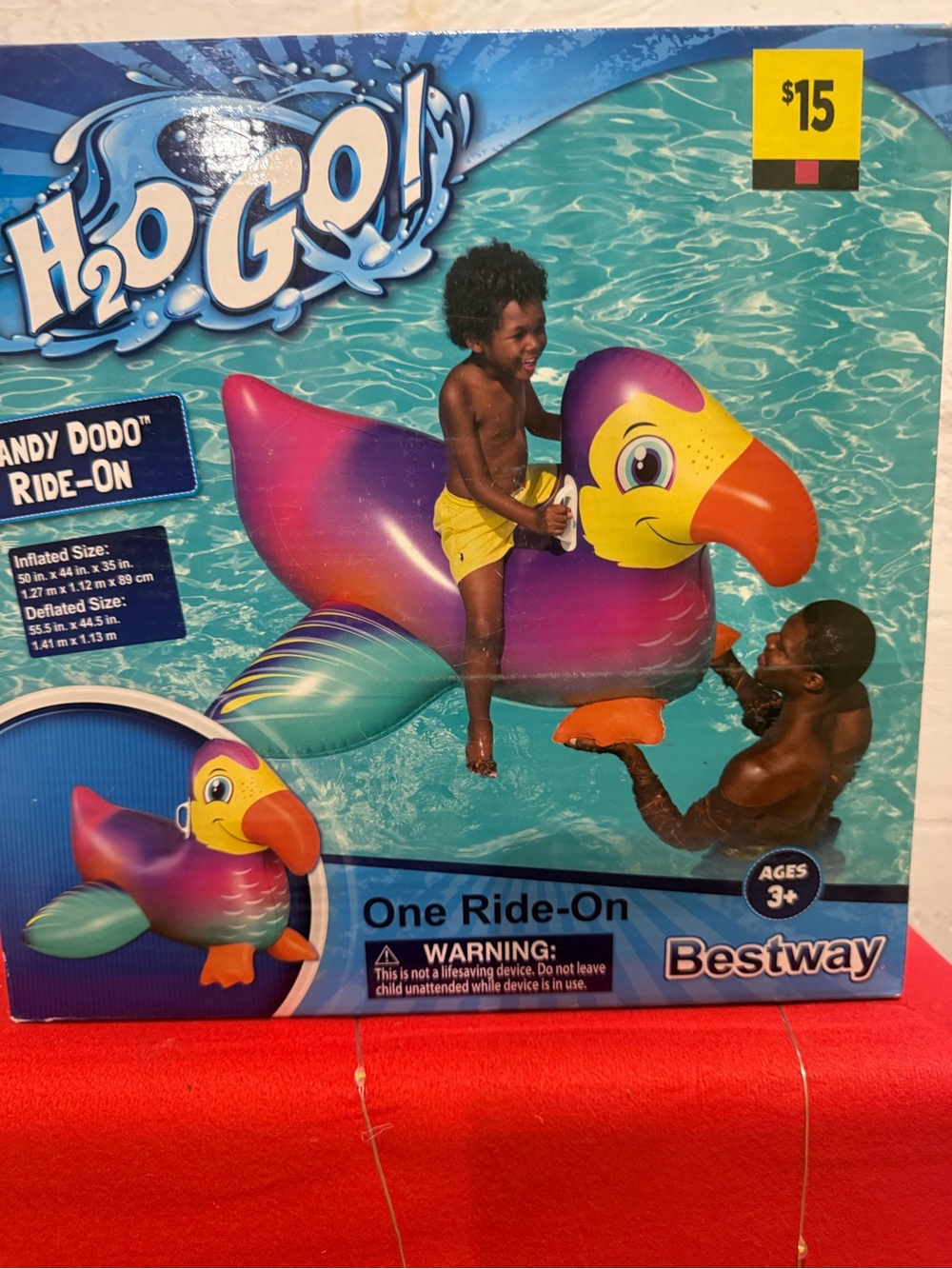 H2O GO! Bestway Candy Dodo Inflatable Ride-On - Purple/Yellow/Orange